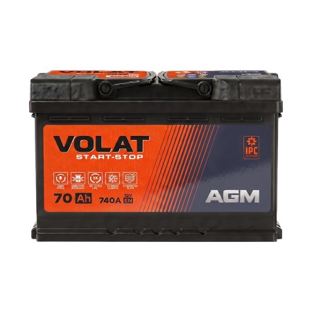Volat 70Ah 740A AGM R+